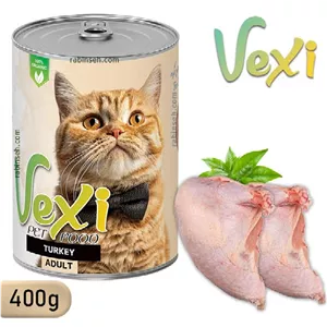 کنسرو پته گربه وکسی با طعم بوقلمون 400 گرم