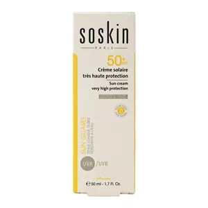 کرم ضدآفتاب بی رنگ با  SPF50 فلوئید ساسکین 50 میلی لیتر