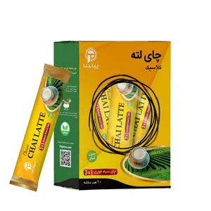چای لته کلاسیک بدون شکر و شیرین شده با استویا پپتینا جعبه 10 ساشه ای