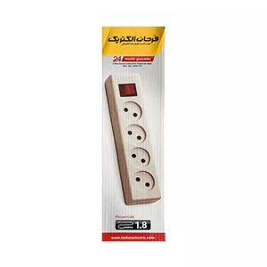 چهار خانه برق استاندارد فرحان مدل 106 طول کابل 1.8 متر