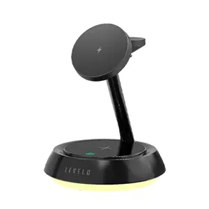 استند پایه دار شارژ وایرلس 3 در 1 لولو مدل SIENESE مشکی