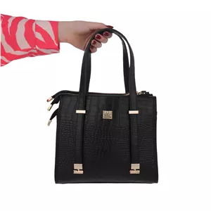 کیف دستی زنانه رویال چرم W109.1 مشکی
