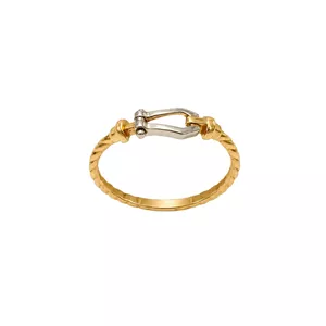 انگشتر طلا مدل امگا کد RN01-003195301 سایز 53 وزن 1.12 گرم