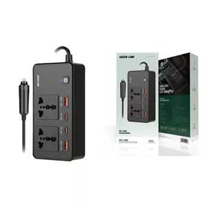 اینورتر فندکی خودرو برند Green Lion مدل GC-200 توان 200 وات