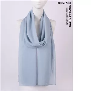 شال شیفون کد 055373 آبی روشن