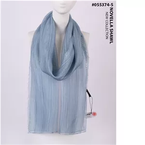 شال ویسکوز کد 055374 آبی جین