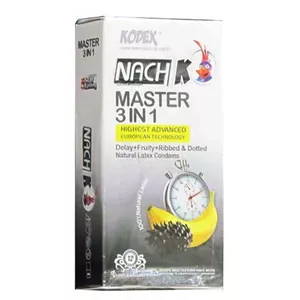 کاندوم ناچ کدکس (Nach Kodex) مدل Master 3 in 1 بسته 12 عددی