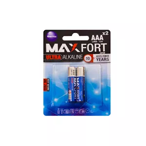 باتری غیر شارژی قلمی آلکالاین دوتایی 1.5 ولت MAX FORT