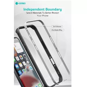 بامپر کوتتسی مدل IH-022 مناسب برای گوشی موبایل اپل Iphone 16 Pro رنگ تیتانیوم