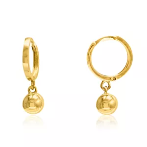 گوشواره طلا ۱۸ عیار مدل روکو طرح گوی وزن 1.81 گرم 