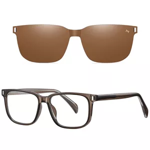فریم عینک طبی آلبرت وگ مدل CG7201C646-P75 Polarized Double Switch به همراه کاور آفتابی