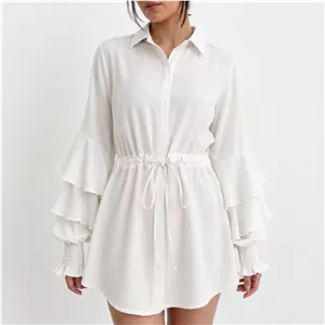 پیراهن زنانه سفید وینتیج منگو وارداتی اصل سایز 42 تا 46 کد 3191