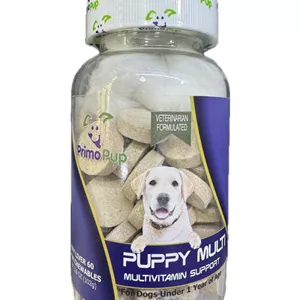 قرص مولتی ویتامین پاپی 60عدد برند primo pup puppy muhti