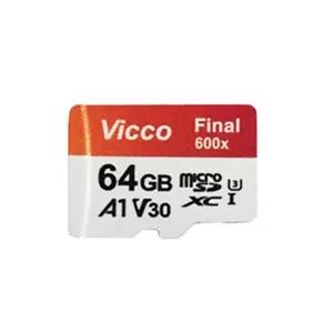 کارت حافظه میکرو 64 گیگ ویکومن Vicco Man Final 600x A1 V30 U3 C10 90MB/s