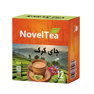 چای کرک هل کم شکر ناولتی جعبه 12 ساشه ای