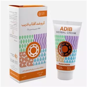 ضد آفتاب گیاهی ادیب | فاقد چربی | بدون رنگ | SPF 50