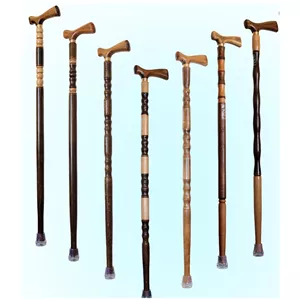 عصا چوبی طرح راش خراطی شده