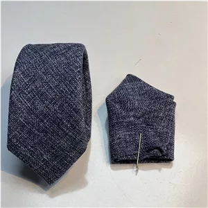ست کراوات و دستمال جیبی (پوشت) رسمی آبی روشن