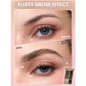 پالت سایه ابرو شیگلم مدل Puff رنگ Brown/ضمانت اصالت کالا