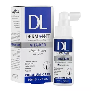 لوسیون موهای شوره دار خشک ویتاکر 60ml برند درمالیفت