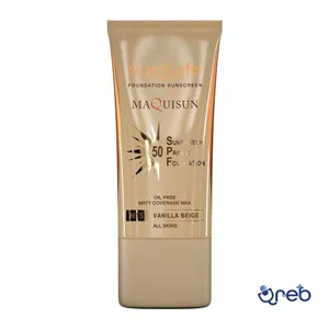 ضد آفتاب کرم‌ پودری بژ وانیلی مکی ‌سان SPF50 سان سیف 40 گرمی