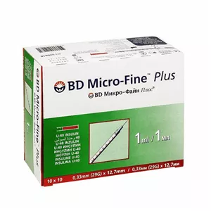 سرنگ انسولین ۱ میل بی دی BD یک عددی