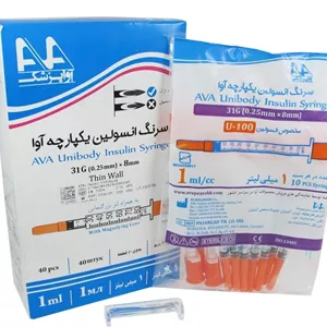 سرنگ انسولین آوا یک سی سی گیج ۳۱