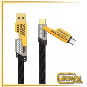 کابل شارژ سریع ۴ کاره گرین لاین مدل GN2IN2BRCBK طول ۱.۲ متر