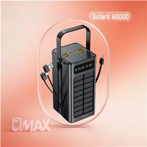 پاوربانک خورشیدی گرین لاین مدل Solar X با ظرفیت 60000 میلی آمپر ساعت