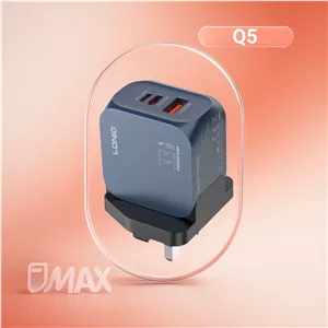 شارژر دیواری 33 وات الدینیو مدل LDNIO Q5 به همراه کابل دو سر تایپسی