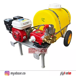 سمپاش فرغونی 200 لیتری موتور طرح هوندا 6.5 اسب و پمپ 45 بار طرح وولی