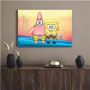 تابلو دکوراتیو کارتونی باب اسفنجی 3 Sponge Bob