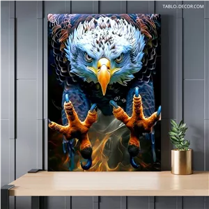 تابلو عقاب در حال شکار Eagle hunting