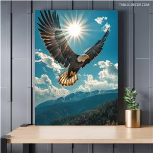 تابلو عقاب در حال پرواز Eagle in flight