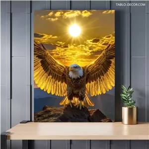 تابلو عقاب و آفتاب تابان The eagle and the shining sun