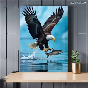 تابلو عقاب در حال شکار Eagle hunting