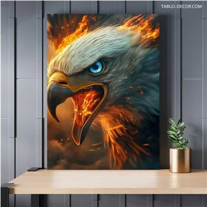 تابلو دکوراتیو عقاب خشمگین angry eagle