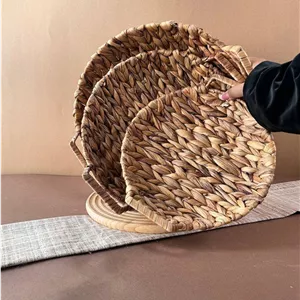 سبد حصیری مدل گرد در سه سایز