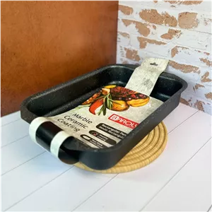 تابه فر گرانیتی طرح مربعی برند بارولی سایز 35