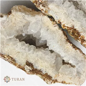 سنگ راف توپی ژئود کوارتز کلکسیونی 154 گرم