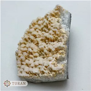 کلاستر کوارتز با همرشدی کلسیت و دولومیت طبیعی 335 گرم