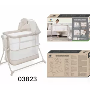 تخت کنارمادر وگهواره برقی ماستلا رنگ کرم مدلSence Balance Bassinte