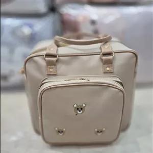 ساک لوازم دستی کودک دومنظوره طرح تدی جنس چرم fendi