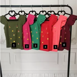 کراپ تاپ چین دار گلدوزی زنانه