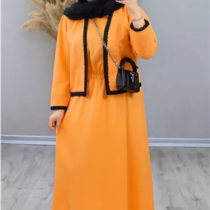 ست کت و سارافون لیلی جذاب و شیک کد 7435⭐تک رنگ✨شایسته بانو