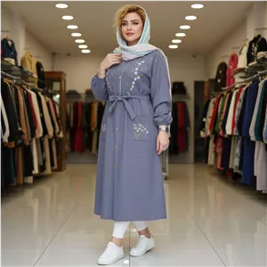 مانتو گلدوزی نهال رنگبندی ‌و کیفیت عالی 😍🌈 4654