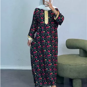 پیراهن سنتی دوزی زیبا در دو رنگ کد 75904 تارا 