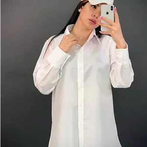 شومیز مانتویی سپیده تک رنگ سفید 🥰🤍کد 396 آدراپانا