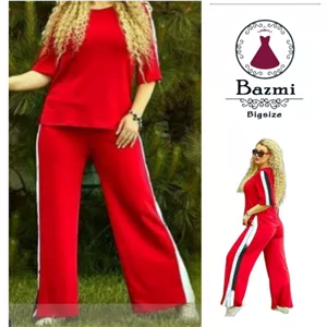 ست بلوز و شلوار اسپرت ویسکوز 🎀🌈🛍💯۶۷۴۲ بزمی