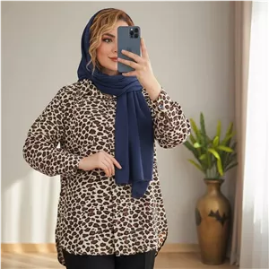 شومیز پلنگی تک رنگ زیبا و شیک🎀🥰کد 453 آدراپانا